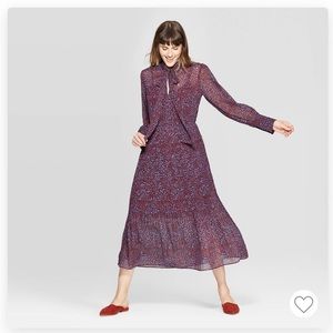 A New Day Floral Print Pleated Midi Dress - XXL